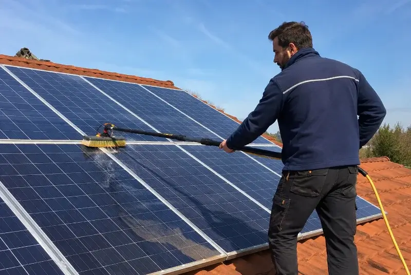 Nettoyage et entretien de panneaux solaires à Tuffalun